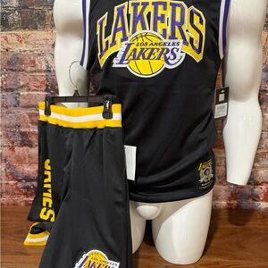 NWT Los Angeles Lakers Black Yellow and purple Jersey Set.